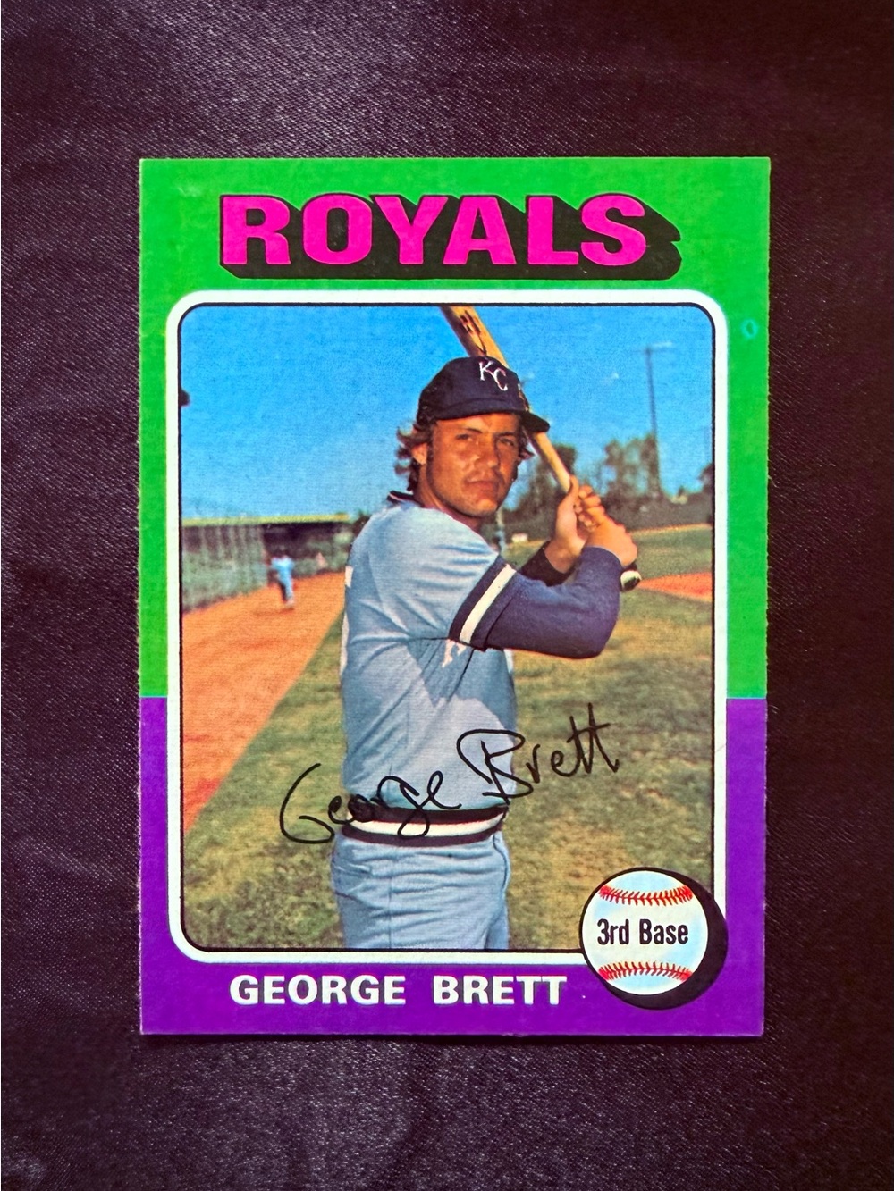 George Brett (HOF),1975, Topps (Rookie) Baseball Card, Kansas City Royals, MINT